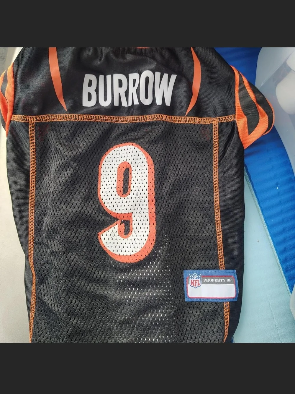 NFL Cincinnati Kids Black & Orange #9 Jersey Shirt